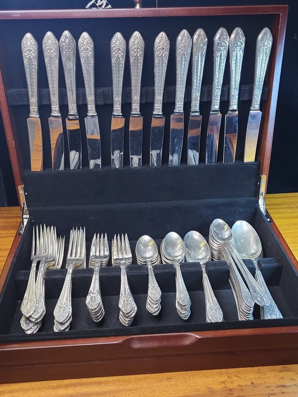 Wallace Silversmiths Silver Plated Ornate Flatware Set